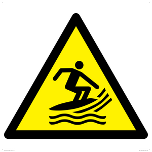 W046 Warning: Surf craft area